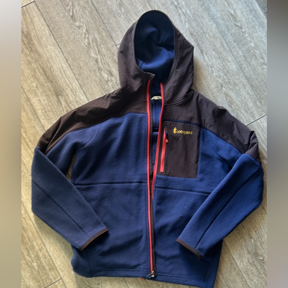 Cotopaxi Blue and Black Hooded Jacket